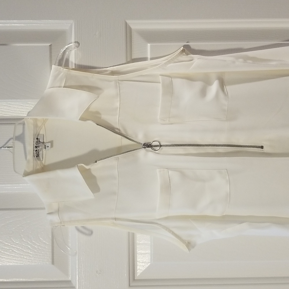 ✨️Express Zip Front Sleeveless Portofino Shirt Original Fit Size Small - Picture 2 of 11
